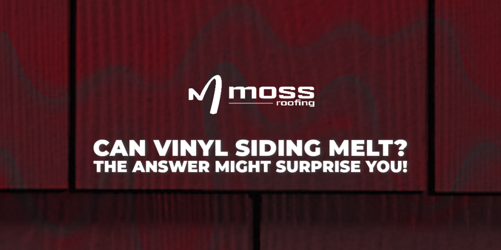 Image of red siding and the text: Can Vinyl Siding Melt? The Answer Might Surprise You!